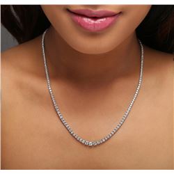 14KT White Gold 10.86 ctw Diamond Necklace