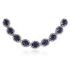 Image 1 : 14KT White Gold 62.95 ctw Tanzanite and Diamond Necklace