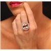 Image 1 : 14KT Rose Gold 13.41 ctw Morganite and Diamond Ring