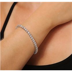 14KT White Gold 9.25 ctw Diamond Tennis Bracelet