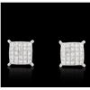Image 1 : 14KT White Gold 1.70 ctw Diamond Earrings