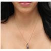 Image 1 : 14KT Rose Gold 1.05 ctw Tanzanite and Diamond Pendant With Chain