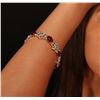 Image 1 : 14KT Yellow Gold 30.97 ctw Ruby and Diamond Bracelet