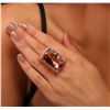 Image 5 : 14KT Rose Gold GIA Certified 52.72 ctw Morganite and Diamond Ring