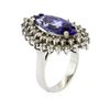 Image 7 : 14KT White Gold 5.90 ctw Tanzanite and Diamond Ring
