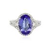 Image 1 : 18KT White Gold 3.59 ctw Tanzanite and Diamond Ring