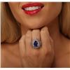 Image 2 : 14KT White Gold 9.78 ctw Tanzanite and Diamond Ring
