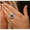 Image 5 : 14KT White Gold 4.02 ctw Tanzanite and Diamond Ring
