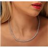 Image 2 : 14KT White Gold 8.35 ctw Diamond Necklace