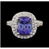 Image 1 : 14KT White Gold 3.10 ctw Tanzanite and Diamond Ring