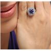 Image 5 : 14KT White Gold 3.10 ctw Tanzanite and Diamond Ring