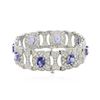 Image 4 : 14KT White Gold 11.28 ctw Tanzanite and Diamond Bracelet
