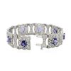 Image 7 : 14KT White Gold 11.28 ctw Tanzanite and Diamond Bracelet
