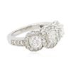 Image 2 : 14KT White Gold 1.83 ctw Diamond Ring