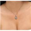 Image 2 : 14KT Rose Gold 0.50 ctw Diamond Pendant With Chain
