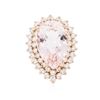 Image 3 : 14KT Rose Gold 20.70 ctw Morganite and Diamond Ring