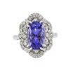 Image 1 : 14KT White Gold 4.89 ctw Tanzanite and Diamond Ring
