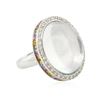 Image 4 : 18KT White Gold 21.49 ctw Opal, Sapphire and Diamond Ring