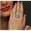 Image 6 : 14KT White Gold 4.65 ctw Moonstone and Diamond Ring