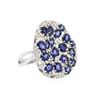 Image 4 : 14KT White Gold 6.56 ctw Sapphire and Diamond Ring
