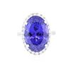 Image 3 : 14KT White Gold GIA Certified 19.08 ctw Tanzanite and Diamond Ring