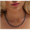 Image 2 : 14KT White Gold 37.72 ctw Sapphire and Diamond Necklace