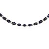 Image 4 : 14KT White Gold 37.72 ctw Sapphire and Diamond Necklace