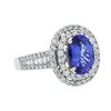 Image 2 : 14KT Two-Tone Gold 1.59 ctw Tanzanite and Diamond Ring