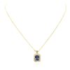 Image 3 : 14KT Yellow Gold 3.17 ctw Tanzanite and Diamond Pendant with Chain