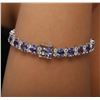 Image 6 : 14KT White Gold 19.14 ctw Tanzanite and Diamond Bracelet