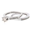 Image 7 : 14KT White Gold 0.71 ctw Diamond Wedding Ring Set