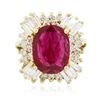 Image 3 : 18KT Yellow Gold 3.62 ctw Ruby and Diamond Ring