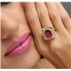 Image 5 : 18KT Yellow Gold 3.62 ctw Ruby and Diamond Ring