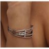 Image 6 : 14KT White Gold 3.99 ctw Diamond Bangle Bracelet