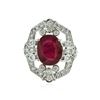 Image 3 : 14KT White Gold 7.29 ctw Ruby and Diamond Ring
