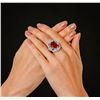 Image 5 : 14KT White Gold 7.29 ctw Ruby and Diamond Ring