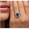 Image 2 : 14KT White Gold 4.71 ctw Tanzanite and Diamond Ring