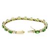 Image 6 : 14KT Yellow Gold 10.05 ctw Tsavorite and Diamond Bracelet