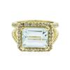 Image 1 : 14KT Yellow Gold 5.06 ctw Aquamarine and Diamond Ring