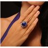 Image 3 : 14KT White Gold 16.04 ctw Tanzanite and Diamond Ring