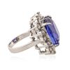 Image 7 : 14KT White Gold 16.04 ctw Tanzanite and Diamond Ring
