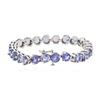 Image 4 : 14KT White Gold 30.68 ctw Tanzanite Bracelet