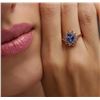 Image 2 : 14KT Rose Gold 1.06 ctw Tanzanite and Diamond Ring