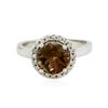 Image 3 : 14KT White Gold 1.97 ctw Brown Tourmaline and Diamond Ring