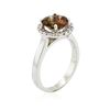 Image 7 : 14KT White Gold 1.97 ctw Brown Tourmaline and Diamond Ring