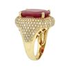 Image 7 : 14KT Yellow Gold 11.18 ctw Ruby and Diamond Ring