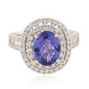 Image 3 : 14KT Two-Tone Gold 2.63 ctw Tanzanite and Diamond Ring