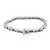 Image 4 : 14KT White Gold 3.46 ctw Sapphire and Diamond Bracelet