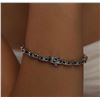 Image 5 : 14KT White Gold 3.46 ctw Sapphire and Diamond Bracelet