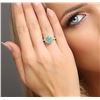 Image 1 : 14KT White Gold 1.49 ctw Emerald and Diamond Ring